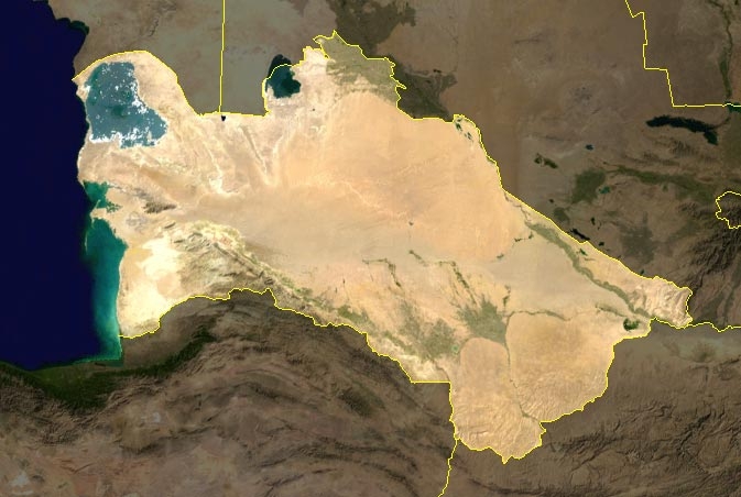 Спутниковая карта Туркменистана []