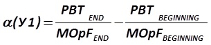 The indicator α (1) is calculated by the formula  [Alexander Shemetev]