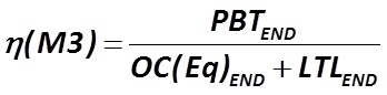 The indicator η (3) is calculated by the formula  [Alexander Shemetev]
