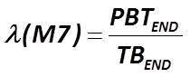 The indicator λ (7) is calculated by the formula  [Alexander Shemetev]
