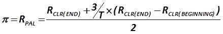 The indicator π is calculated by the formula [Russian legislative approach]