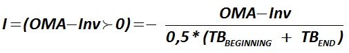 The indicator I (OMAInv) is calculated by the formula  [Alexander Shemetev]