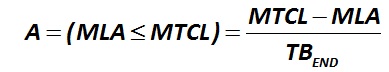 The indicator  (MLA  ≤  MTCL)  is calculated by the formula [Alexander Shemetev]