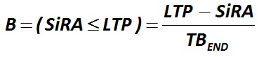 The indicator  (SiRA  ≤  LTP)  is calculated by the formula  [Alexander Shemetev]