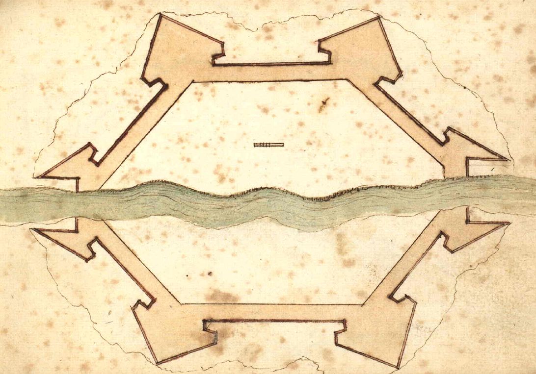 Illustration 10  An ideal fortress at river [Giulio Parigi]