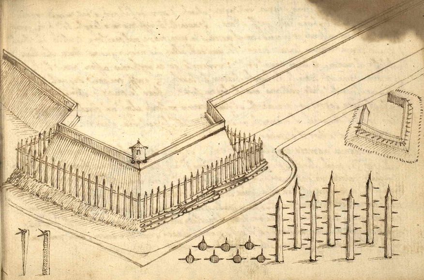 Illustration 12  Surrounding of fortress with a picket fence [Giulio Parigi]