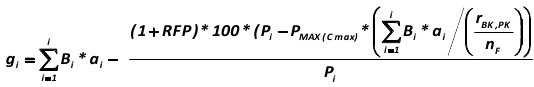 The general mathematical form of the sum of comparable scores reflecting the company's competitiveness in the market and the prospects for change in its position within the market segment (gi) are expressed by the following formula, developed by the author of this paper (41): [Alexander Shemetev]