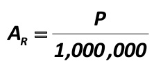 Let your local Population is (P) residents. The number of P can be 100 people, it may be 1000, it may be 2 million, and so on. In order to determine the total capacity of the market in your area, you need to multiply all the obtained figures by the segments correction coefficient, which is calculated by a formula developed by the author of this paper: [Alexander Shemetev]