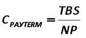 Where: WACC  is the weighted average cost of this capital. Cstimterm  is a ratio  of stimulated term of return on investment, which shows for how many similar  analyzed periods company should pay off to offset the costs associated with the  use of equity and debt capital. It is desirable that this ratio was greater than the  ratio: [Alexander Shemetev]